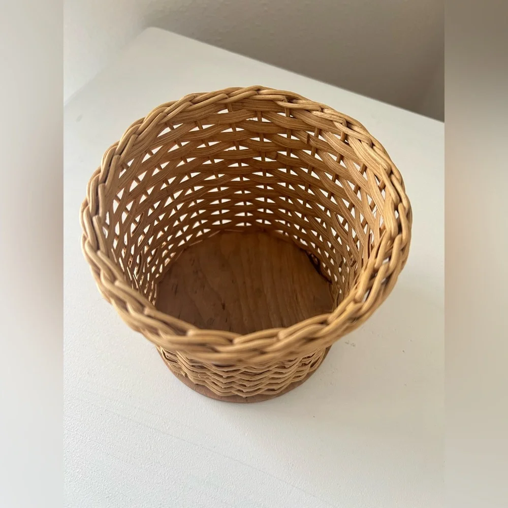 Handmade Small 4.5” Basket | Signed Phyllis Knutson | For Thee By Me Basketry